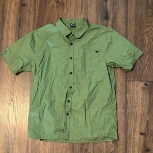Neff Olive Green Short Sleeve Shirt with Logo Tag